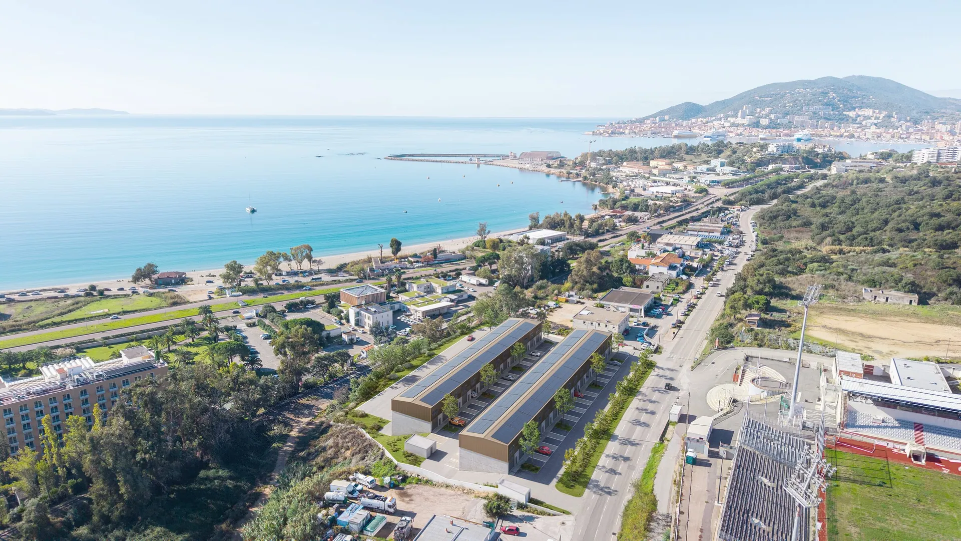 Le Vazzio, hangars et locaux d'activité neufs à l'entrée d'Ajaccio